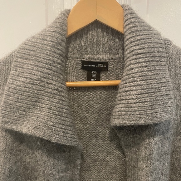 Adrienne Vittadini Wool Alpaca Cozy Warm Open Cardigan Sweater Sz Medium Cottage - Picture 4 of 10